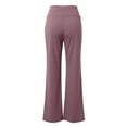 thumbnail image 6 of vigerkar Women's Yoga Pants Workout Leggings Stretchy Casual Pants Stretch Wide Leg Pants with Pockets Light Purple, XXL, 6 of 7