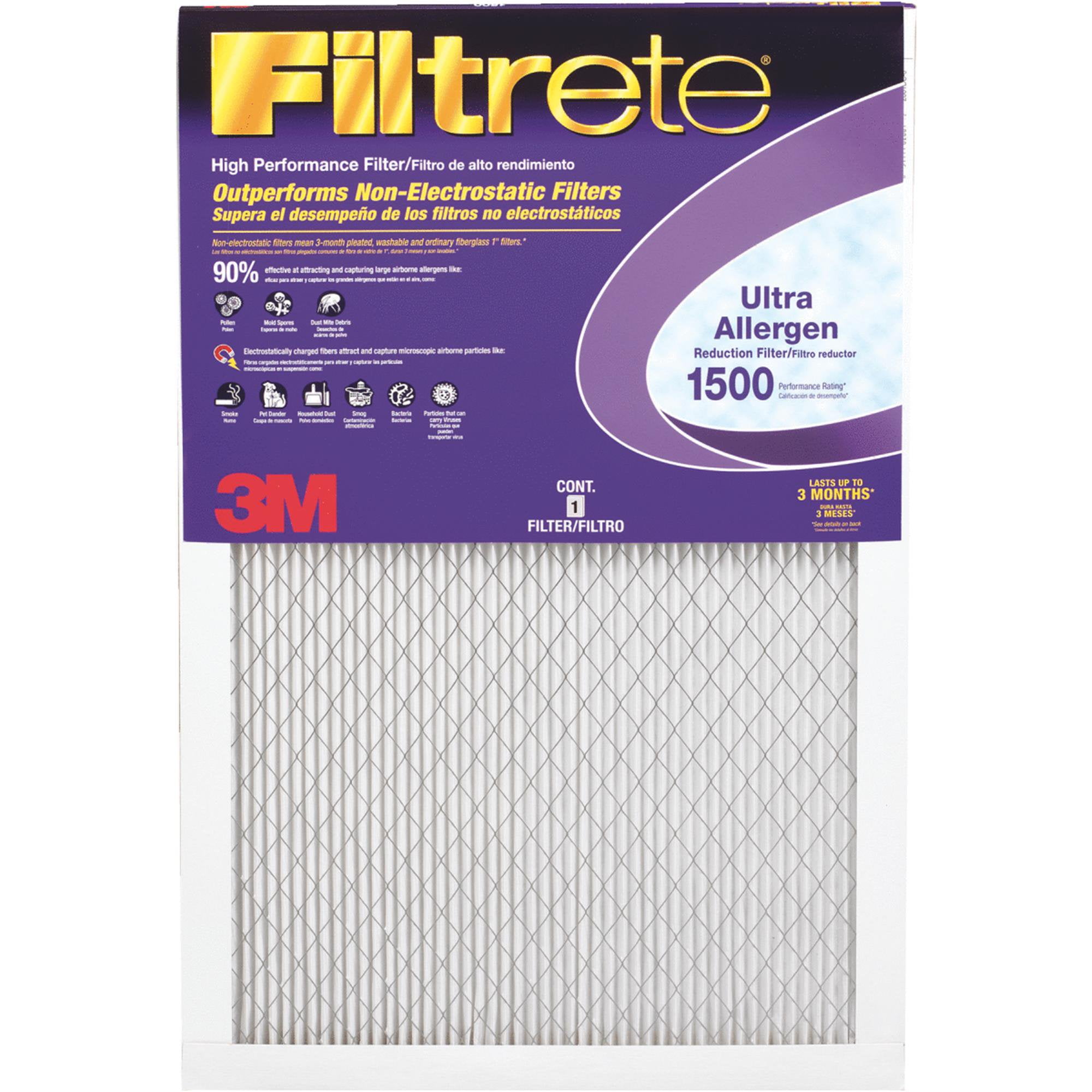 3M Filtrete Ultra Allergen Healthy Living Furnace Filter Walmart 