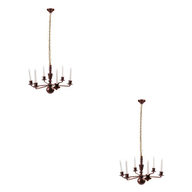 Inteprter Lámpara de techo Lámpara colgante Modelo 1/87 Escala HO 2piezas Bronce 14.5cm