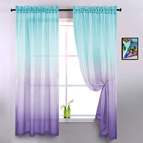 Turquoise Curtains For Bedroom Girls, Turquoise Living Room Curtains