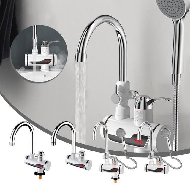 XWSHYW Utensilios y Gadgets de Cocina. Grifo de Calefacción con Pantalla de Temperatura Grifo de Calefacción de Calefacción Instantánea