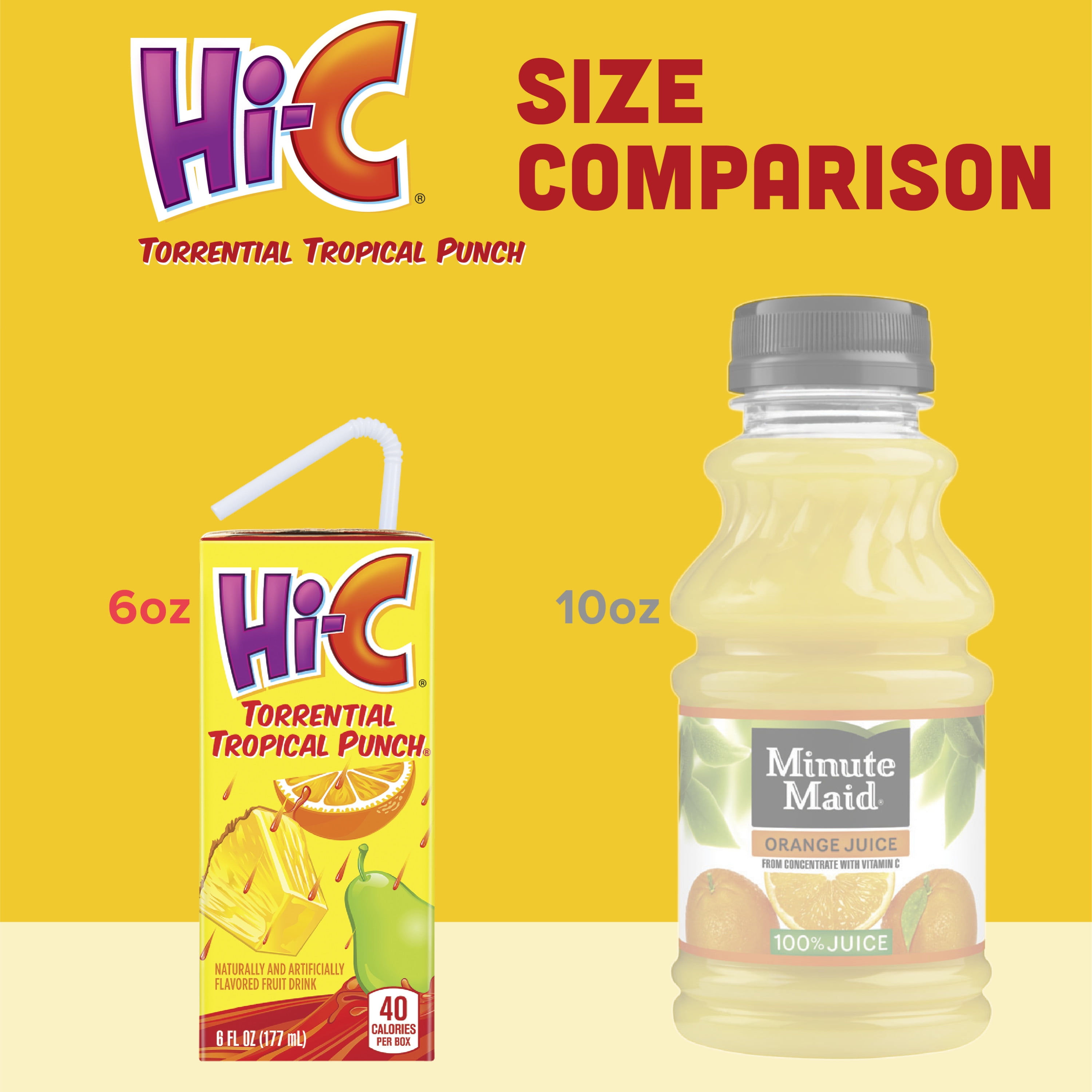 Hi-C Torrential Tropical Punch, Real Fruit Juice, Vitamin C
