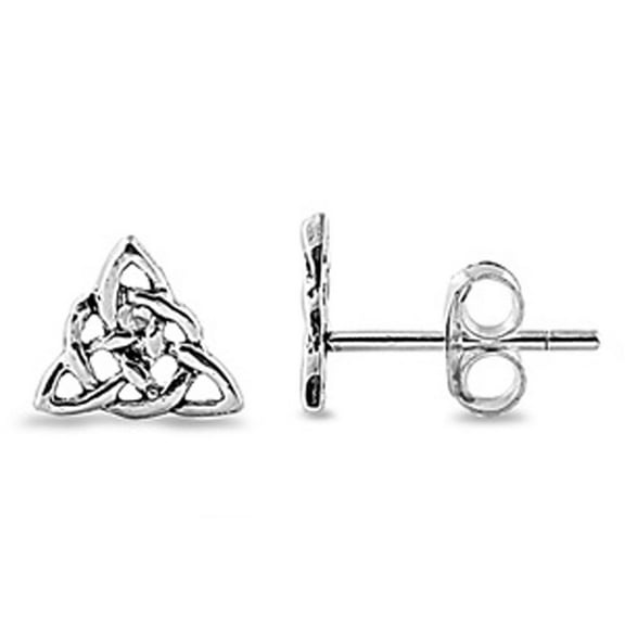 Celtic Knot Stud Earrings .925 Sterling Silver Jewelry Female Unisex