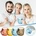 thumbnail image 1 of Toothbrush and Mouthwash Rinse Cup High-Gloss Transparent Plastic Glass-Look Crystal Style Durable Lightweight Shatter-Resistant Easy Clean Home Bathroom Décor 1 Piece, 1 of 6