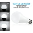 thumbnail image 4 of 2 Pack A21 3 Way LED Bulb, 3-way Light Bulbs, E26 Base for Table Lamp, Bedside Lamp, 5000K Daylight, 4 of 7