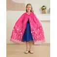 thumbnail image 3 of Girls Elsa Hooded Princess Cape Kids Play Snow Cape Queen Hooded Cloak 2-10Years, 3 of 6