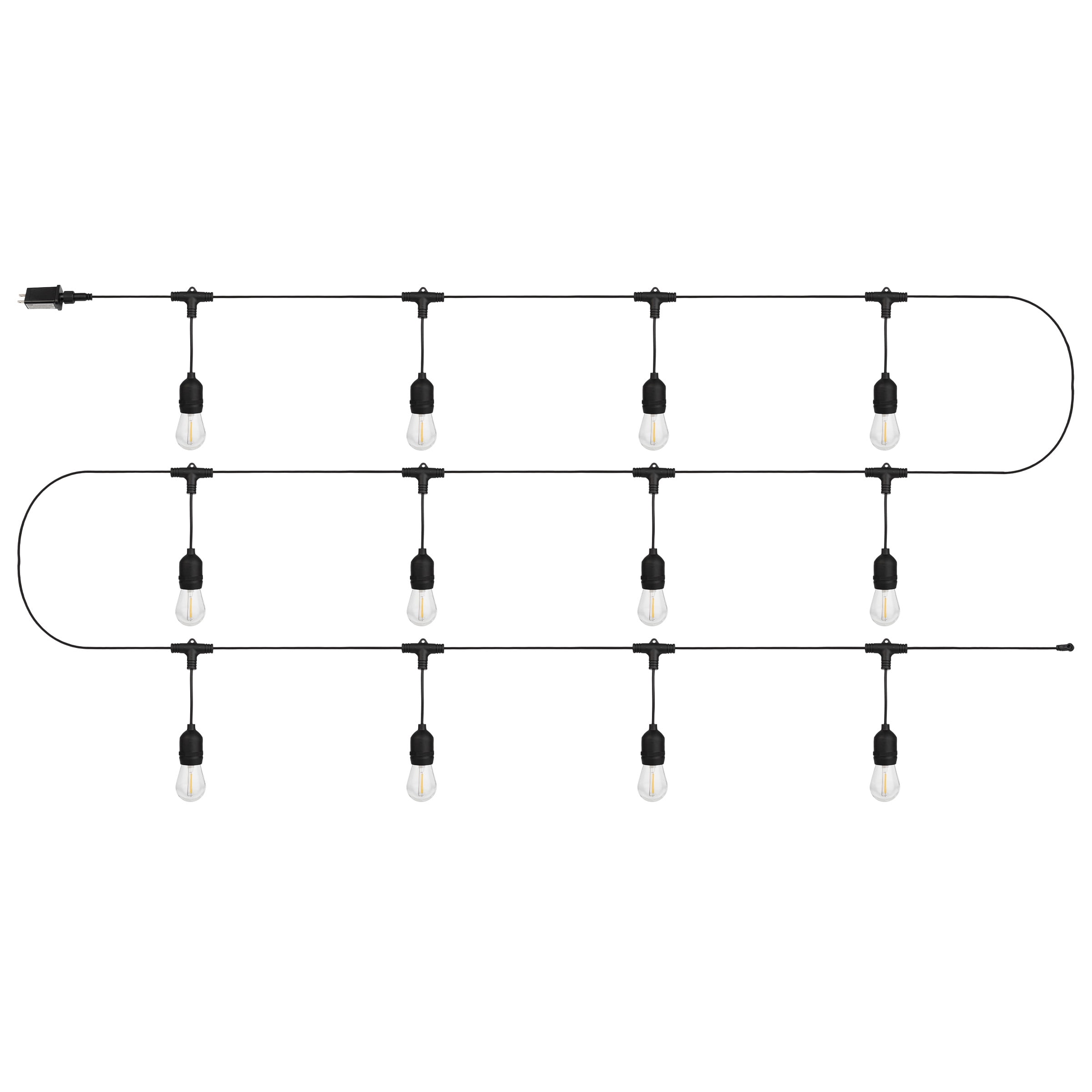 Pure Garden 40FT Outdoor String Lights with Vintage-Style LED Edison Bulbs