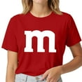 thumbnail image 2 of Funny Letter M Halloween Shirt – Costume Tee – Graphic T-Shirt for Women & Teens – Red, 3XL, 2 of 6