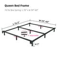 QFTIME Queen Metal Bed Frame with Recessed Legs, 7Inch Low Profile Bed