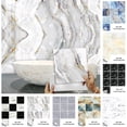 thumbnail image 2 of 29 estilos de azulejos con textura de mármol, adhesivos para cocina, armario, baño, decoración del hogar, película dura de cristal despegable y adhesiva, calcomanías de pared gruesas, 2 of 5