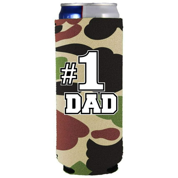 #1 Dad Slim Can Coolie (Camo)