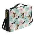 thumbnail image 2 of FOR U DESIGNS Corgi Floral Bible Case Bag Portable Bible Book Carrying Case PU Leather with Adjustable Strap Bible Bags and Totes for Women Size Large Stylish Bible Protective Bag, 2 of 7