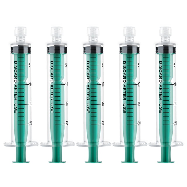 Jeringas SHAOTONG Luer Lock de 20 ml/cc con tapa, estériles (x50)