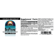 Source Naturals BioPerine - Black Pepper Fruit Extract, Promotes Nutrient Absorption* 10 mg, 120 Tablets