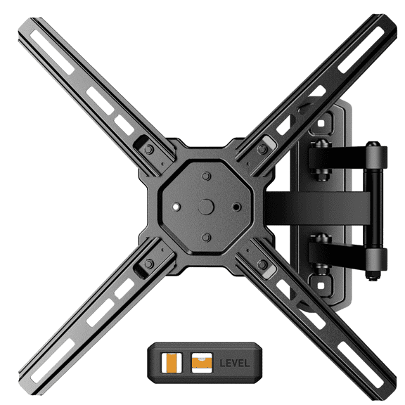 MountFTV Full Motion TV Wall Mount with 180° Rotation for Most 26–50 inch TVs, TV Monitor Wall Mount Bracket holds up to 55lbs, Max 400x400mm