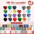 thumbnail image 2 of Valentine's Day Crystal Stone Set 24 PCS Heart Gemstones with Greeting Cards for Kids Classroom Exchange Party Favors, 2 of 6