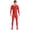 Red, variant on iEFiEL Mens Shiny Smooth Jumpsuit Long Sleeve Full Body Length Bodysuit for Fitness Workout