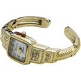 thumbnail image 4 of Blekon Collections Quartz Womens Rhinestone 23mm Case Semi-Cuff Bangle Watch, 4 of 4