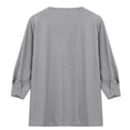 thumbnail image 4 of CONROSES Mothers Day Gift Women's 3/4 Sleeve T-Shirts V Neck Jacquard Loose Fit Summer Tee Blouses for Lady, 4 of 5