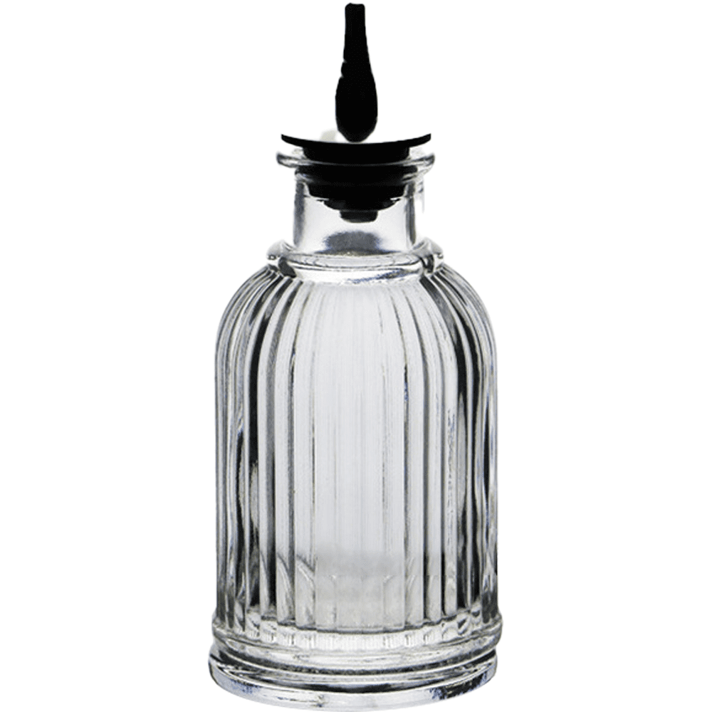 Cocktail Bitters Bottle Vintage Square Glass Design with Cork and