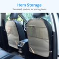thumbnail image 4 of Viaviat Car Seat Protector Large Kick Mat 2 Pack Durable Water Resistant Auto Seat Back Covers with 2 Mesh Pockets Protection Against Dust Mud Scratches (Beige-A, 2-Pack), 4 of 9