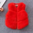 thumbnail image 2 of KAUOD Girls Padded Quilted Sherpa Vest Winter Warm Open Front Fleece Sleeveless Jackets Teen Kids Fuzzy Windproof Waistcoat, 2 of 3