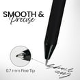 thumbnail image 3 of czcpp-Gel Stylos pour Journalisation et Prise de Notes - Noir Lot de 8, 0.7 mm Pointe Moyenne, Écriture Fluide, Sans Bavure, Stylos Rétractables Sans Purge, 3 of 4