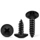 thumbnail image 1 of 100 tornillos para madera Phillips de cabeza plana de acero inoxidable 18-8 (A2) de 6 x 1/2 pulgada, con revestimiento negro y rosca completa., 1 of 5