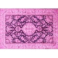 thumbnail image 1 of Ahgly Company Indoor Rectangle Medallion Pink Traditional Area Rugs, 6' x 9', 1 of 4