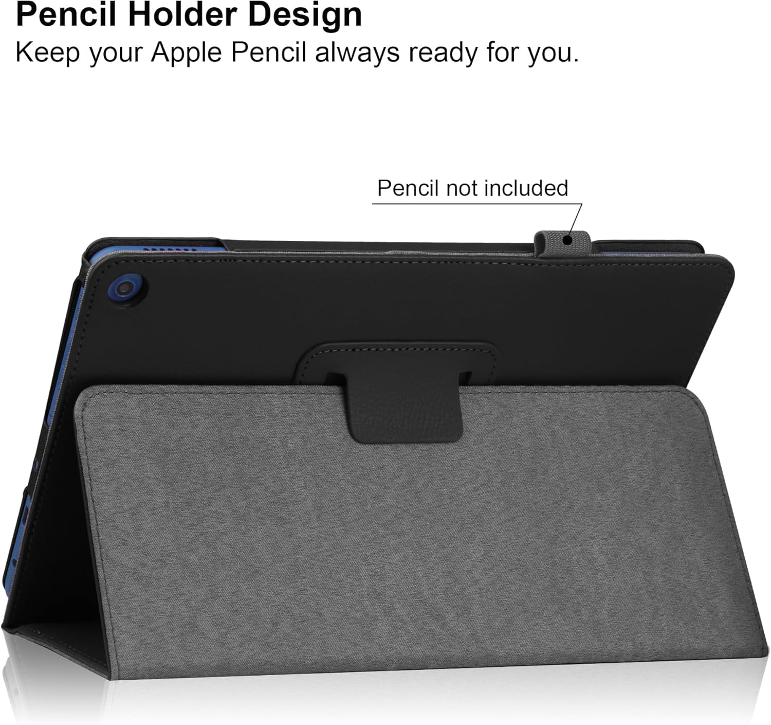 elitegadget Case for T-Mobile REVVL Tab 2 5G 10.1 Inch Tablet 2025 Released - Lightweight Folio PU Leather Cover with 1 Random Stylus (Black)