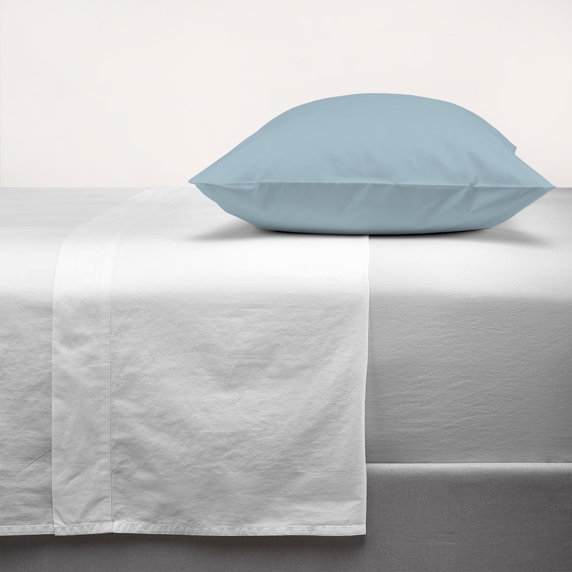 Purity Home 100% Organic Cotton King Aqua Percale Pillowcases, 300 Thread Count Breathable, Super Soft, & Cozy 2-Piece Set