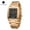 8837-02-Rose gold black, variant on Square Watches for Men Stainless Steel Mens Square Watch with Date Original Waterproof Analog Quartz Fashion Business Casual Wristwatch