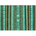 thumbnail image 1 of Ahgly Company Machine Washable Indoor Rectangle Abstract Turquoise Blue Modern Area Rugs, 8' x 12', 1 of 4