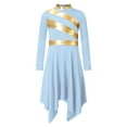 thumbnail image 2 of Moggemol Robe de Chœur d'Église pour Filles Robes de Culte en Chiffon Col Montant Robe de Danse Bleu Clair 8, 2 of 6