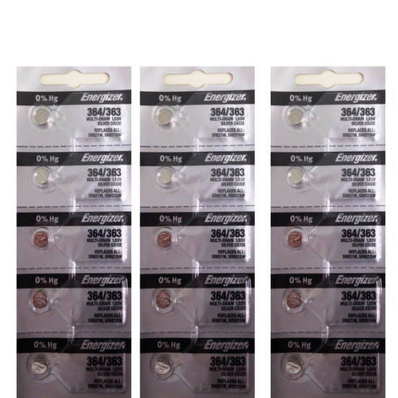 15 Pcs Energizer 364 SR621SW 1.5V Watch Button Battery