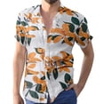 thumbnail image 1 of Playeras Y Camisas Para Hombre Top de primavera y verano para hombre, camisetas de solapa sueltas con estampado Floral colorido, camisa de manga corta para vacaciones al libre (Orange, XL), 1 of 6