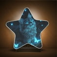 thumbnail image 2 of Star Shape LED Night Light Bedrooms Lighting Sensor Light Bedside Wall Plug-in Lamp for Bedroom Hallway and More A Gray Cat, 2 of 6