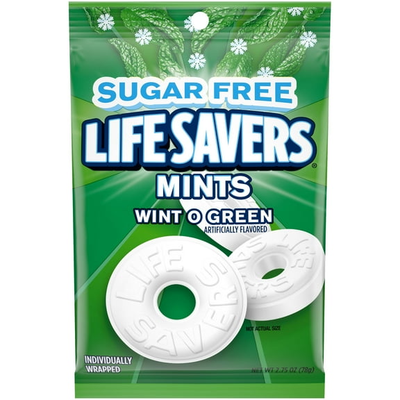 LifeSavers Sugar Free Mints Wint O Green 2.75 oz (Pack 2)
