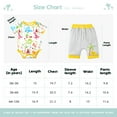 thumbnail image 2 of Bullpiano Baby Boy Clothes Newborn Boy Outfit Infant Print Romper Long Pants Set Hat 3PC Summer Outfits Set 6-12 Months, 2 of 7
