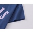 thumbnail image 4 of Serdomi Stylish Blue PARIS Crop Top for Girls - Soft Summer T-Shirt Cute Casual Tees for Little & Big Girls Size 16/18, 4 of 7