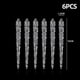 thumbnail image 1 of 6pcs 15cm Decoration Simulation Ice Xmas Tree Hanging Artificial Clear Fake Icicle Winter Party Home Decor Navidad, 1 of 5
