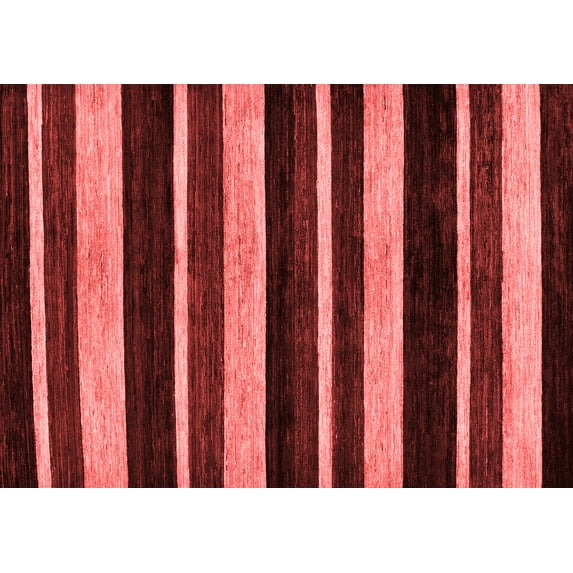 Ahgly Company Machine Washable Indoor Rectangle Abstract Red Modern Area Rugs, 8' x 10'