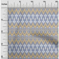 thumbnail image 1 of oneOone Tissu Polyester Lycra Damas & Chevron Ikat Imprimé Tissu BTY 56 Pouces de Large, 1 of 4