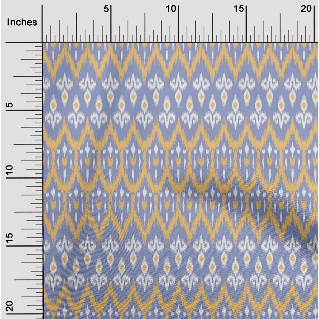 oneOone Tissu Polyester Lycra Damas & Chevron Ikat Imprimé Tissu BTY 56 Pouces de Large