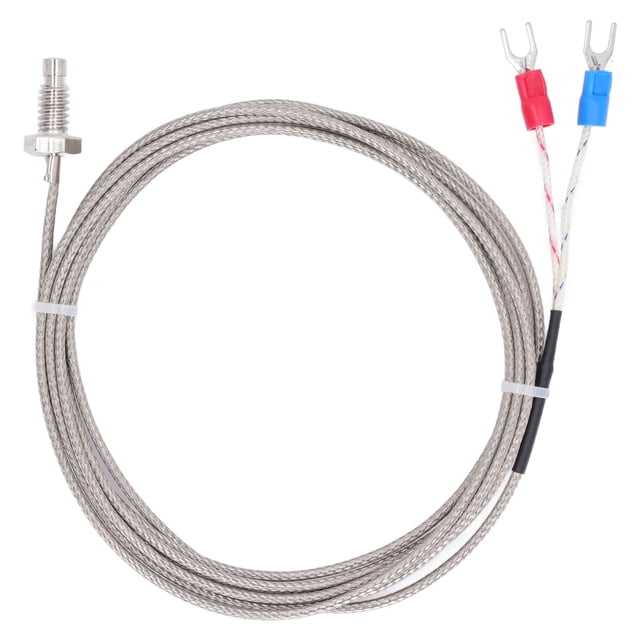 Temperature Sensor, Universal M6 Screw Thread Professional 2 Wire K Type Thermocouple Accurate For Industrial Use 2meter
