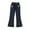 Navy, variant on MKOSPLRT 8M-6Years Toddler Girl Bootcut Jeans Elastic Waist Bow Flare Jeans Retro Wide Leg Denim Pants Casual Loose Jeans with Pocket