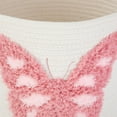 thumbnail image 4 of Your Zone Kids Butterfly Cotton Rope Round Storage Bin, 12 in x 12 in x 10 in, 4 of 13
