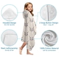 thumbnail image 7 of Beige Buffalo Skull Pattern Hooded Bath Towel，60"x35" for Ages 3 To 12 Kids, Quick Dry Lightweight Soft Microfiber Hood Beach Towel Cover Up for Kids, 7 of 7