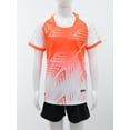 thumbnail image 3 of YONGHS Boys' Active Shorts Set 2 Piece Short Sleeve T-Shirt and Football Gym Shorts Sports Outfits White 5-6, 3 of 7