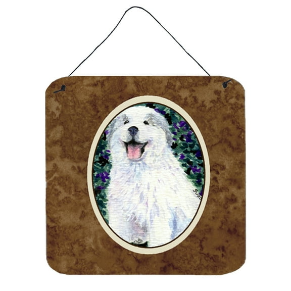 Carolines Treasures SS8856DS66 Great Pyrenees Aluminum Metal Wall or Door Hanging Prints, 6 x 6", Multicolor
